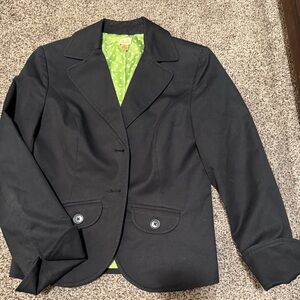 Caslon Black Blazer with Green Lining